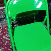 صندلی فلزی ارجی و تاشو  قدیمی نوستالژی انتیک