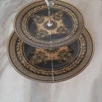ظرف سرو شیرینی دوطبقه استفاده نشده