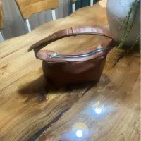 کیف چرم عسلی نو