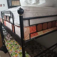 تخت خواب فلزی دوطبقه همراه تشک