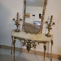 آینه و شمعدان و ساعت برنز