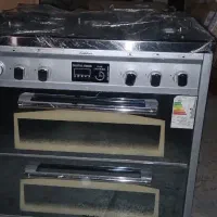 اجاق گاز 5 شعله طرح فر شیشه ای در حد نو