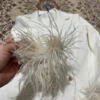 کت و شلوار مزون دوز استین پر پر