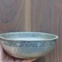 کاسه مسی یزدی شعرنویس،مزین به آیت الکرسی،تاریخدار