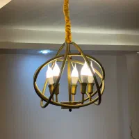لوستر طرح برنجی ۵ شعله
