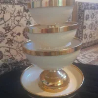 ظروف پذیرایی ۴ تیکه سایز بزرگ نو مناسب جهیزیه