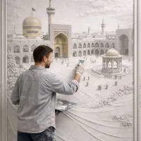 آموزش نقاشی دیواری،گچبری مدرن