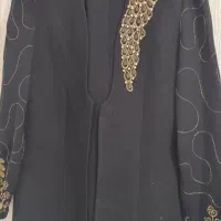 مانتو کتی و شلوار کرپ مجلسی گلدوزی