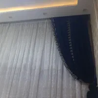 پرده سرمه ای و پرده حریر