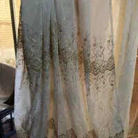 پرده حریر خامه دوزی شده