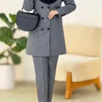 مانتو شلوار اداری مجلسی عبایی مقنعه