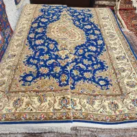 جفت قالیچه ۳متری کرک و ابریشم کاشان