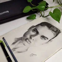 طراحی چهره و سیاه قلم طبق مدل مشتری