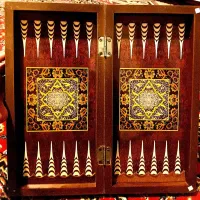 تخته نرد و شطرنج خاتم کاری