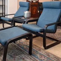صندلی راحتی و زیرپایی ایکیا مدل IKEA POANG