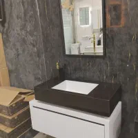روشویی سرامیکی مدرن مدل دیواری طرح ماکسیم بلک