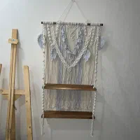 شلف دیواری مکرومه بوهو دستبافت