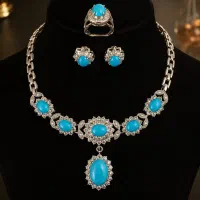 سرویس طرح فیروزه تیتانیوم آبنقره در حد نو
