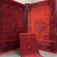 فرش طرح شیراز سرمه ای لاکی سنتی ۱۲/۹/۶ متری
