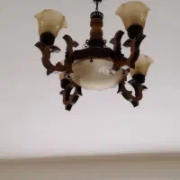 دو عدد لوستر چوبی کاملا سالم