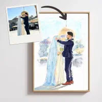 پرتره آبرنگی سفارشی از روی عکس