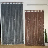 پرده مکرومه طرح مهره و لوزی|صنایع دستی و سایر لوازم تزئینی|بجنورد, |دیوار