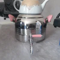 کتری استیل کفه چدن
