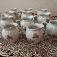 ۱۱ عدد سس خوری گل سرخی چینی اصل آنتیک نو نو