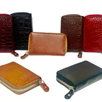 کیف جاکارتی .چرم طبیعی.دور زیپ