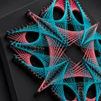 میخ و نخ» (String Art)|تابلو، نقاشی، عکس|بومهن, |دیوار