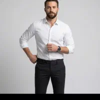 پیراهن شانلی ساده آستین دار خنک ۱۰۰۱