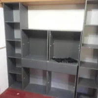 کابنت کمدی طوسی نک مدادی وکمد جای لباسی سفید