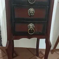 میز تلفن چوبی
