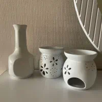 گلدان چینی و جاشمعی یا اسانس سوز
