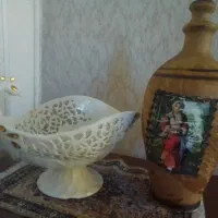 یک ظرف دکوری و میوه خوری ب شکل طاووس سالم سالم