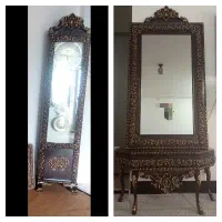 آیینه و کنسول و ساعت ایستاده