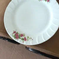 بشقاب گل قرمز چینی