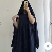سارافون آستین حلقه ای مشکی