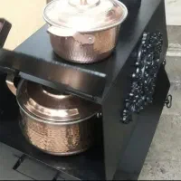 بخاری هیزمی لوکس طرح شومینه (بدون دود + چندکاره)