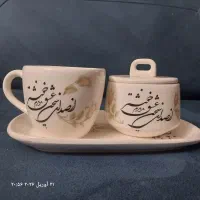فنجان و قندان سرامیکی