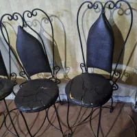 4 صندلی فلزی فرفوژه