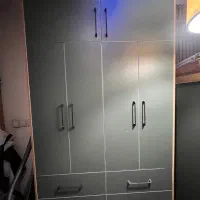 کمد لباس و کشو دراور سبز آنتی فینگر و رنگ چوب