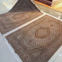 جفت ۶متری دستباف تبریز نقشه ماهی کرم رنگ