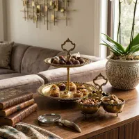 ست پذیرایی طرح طنابی مپکو/برنجی/هندی