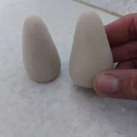 دوعدد سنگ تخم مرغی گوهر شب چراغ فیروزه ای