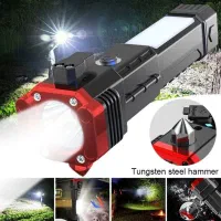 چراغ قوه 8 کاره torch چکش شیشه شکن پاوربانک وضد آب
