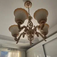 لوستر پنج شاخه صورتی