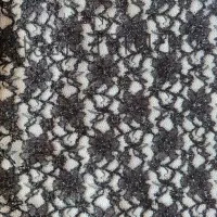 پارچه ی گیپور مشکی لمه دار