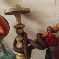 پایه برنجی قلیان سنگین قدیمی