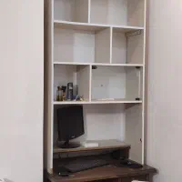 میز کامپیوتر چوبی و کتتبخانه Mdf